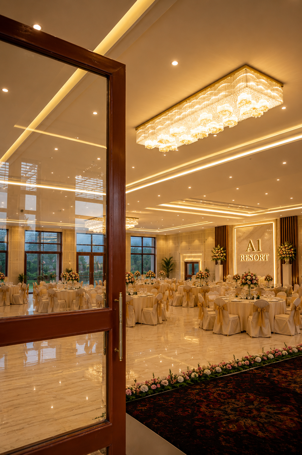Grand banquet hall interior